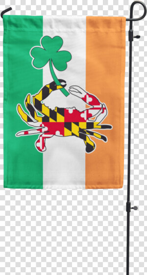 Maryland Full Flag Crab With Shamrock W  Irish Flag   Maryland State Flag  HD Png Download