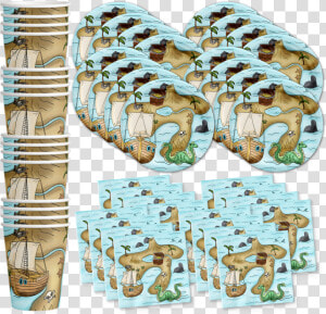 Pirate Treasure Map Birthday Party Tableware Kit For  HD Png Download