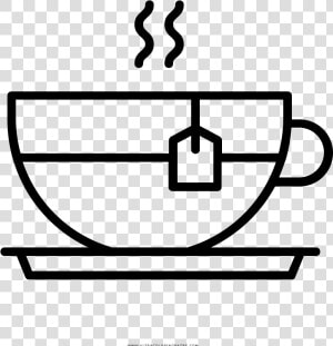 Taza De Té Página Para Colorear   Cup Of Tea Coloring  HD Png Download