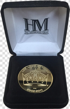 La Kings 50th Anniversary Shield Gold Minted Coin   Silver  HD Png Download