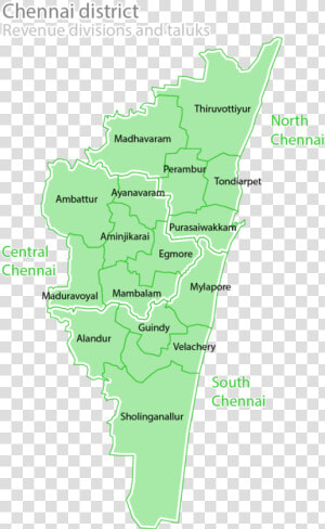 Chennai District Taluk Map  HD Png Download