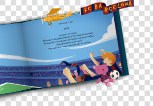 Personalized Book Fc Barcelona Camp Nou   Cartoon  HD Png Download