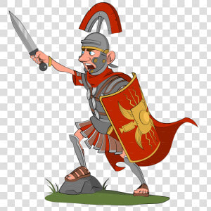Transparent Warriors Clipart   Cartoon Roman Soldier Png  Png Download