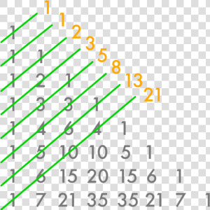 Fibonacci In Pascal   Fibonacci In Pascal Triangle  HD Png Download