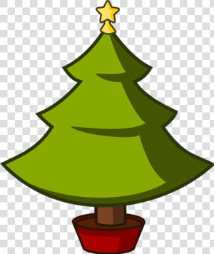 Fir pine Family christmas Decoration   Simple Cartoon Christmas Tree  HD Png Download