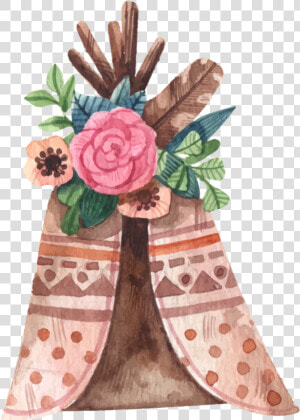  boho  bohemian  design  sticker  teepee   Teepee Clip Art Boho  HD Png Download