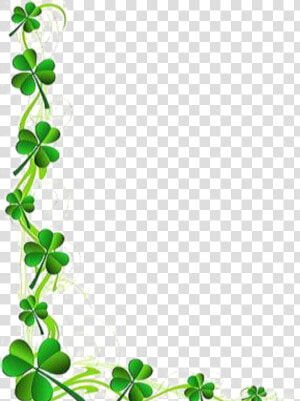  ftestickers  border  corner  shamrocks  fourleafclover   Border St Patrick  39 s Day Clip Art  HD Png Download