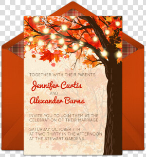 Autumn Themed Invitations  HD Png Download