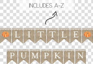 Rustic Burlap Little Pumpkin Banner   Paper  HD Png Download