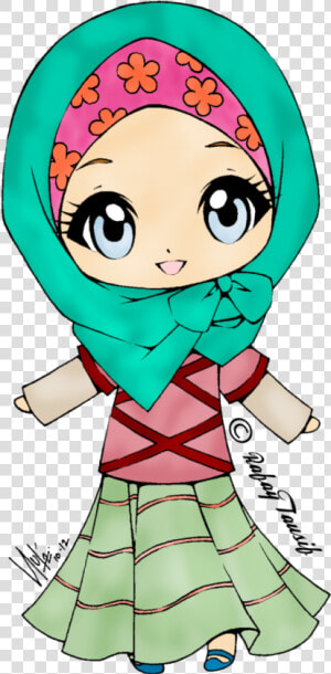 Muslim Girl Clipart Cute   Cute Muslim Girl Cartoon  HD Png Download