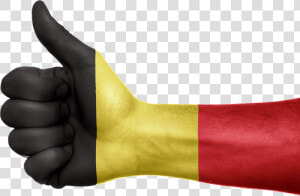 Hand Belgium Flag   Bangladesh National Flag  HD Png Download