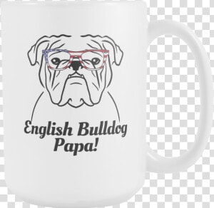 English Bulldog Papa Coffee Mug   Mug  HD Png Download