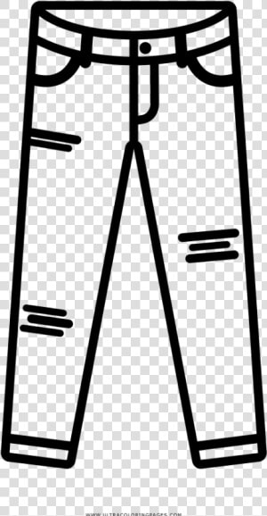 Ripped Jeans Coloring Page  HD Png Download