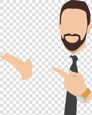 Man  Holding  Sign  Blank  Poster  Suit  Business   Cartoon  HD Png Download