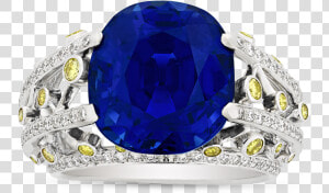 Untreated Madagascar Sapphire Ring By Fred    Diamond  HD Png Download