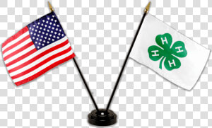 Transparent 4h Clover Clipart   German And American Flags Crossed  HD Png Download