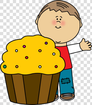 Cupcake Clip Art   Boy With Cupcake Clipart  HD Png Download