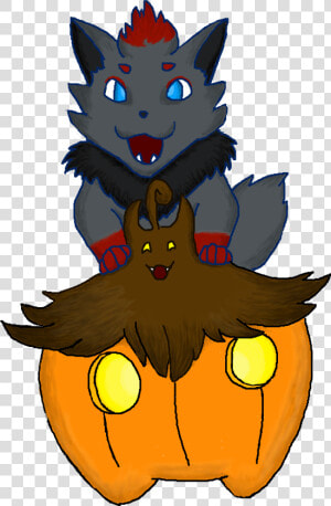 Zorua And Pumpkaboo   Png Download   Pump Kaboo  Transparent Png