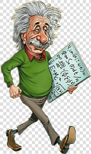 Cartoon Albert Einstein Caricature  HD Png Download