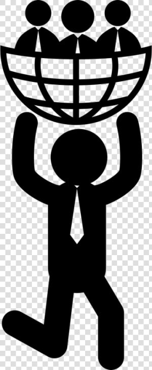 Man Carrying World Icon  HD Png Download