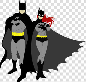 Batman And Batgirl Clipart  HD Png Download