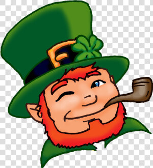 Leprechaun Smoking A Pipe  HD Png Download