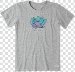 Women S Lotus Flower Engraved Crusher Tee   T Shirt Life Is Good  HD Png Download