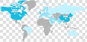 Transparent Blue World Map Png   World Map  Png Download