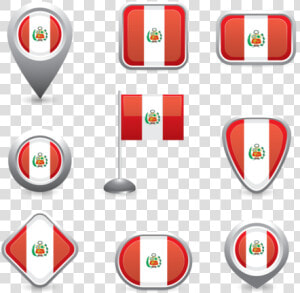 Icona Della Bandiera Del Perù   Bandera Peru Vector Png  Transparent Png