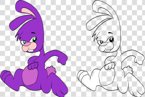 Emotion art violet   Rabbit  HD Png Download