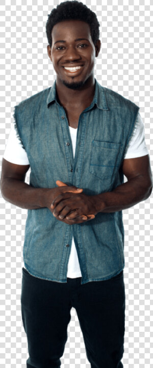 Transparent African American Man Clipart   Smiling Black Teenager  HD Png Download
