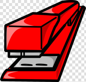 Stapler  Office  Tool  Red  Isolated  Supplies  School   Simple Machines In A Stapler  HD Png Download