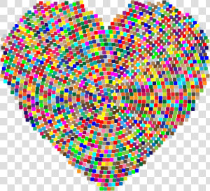 Colorful Mosaic Heart   Transparent Mosaic Png  Png Download