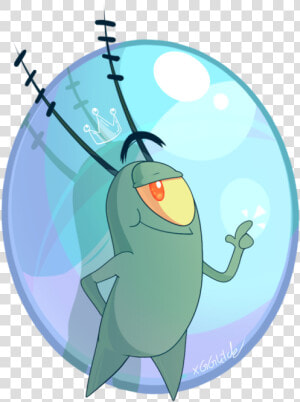 Mooniamakesart   Spongebob Plankton Fanart  HD Png Download