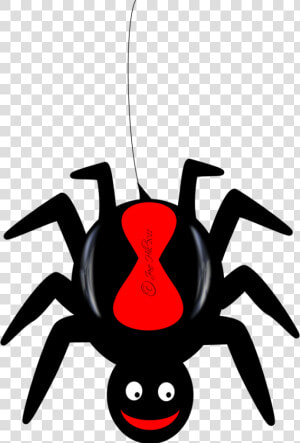 Spider Clipart Images 8 Spider Clip Art Vector Image   Cute Red Back Spider  HD Png Download