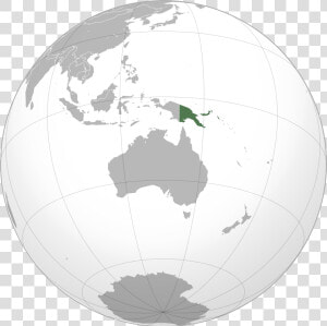 Papua New Guinea Map   Australia Orthographic Projection  HD Png Download