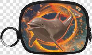 Jumping Dolphin Coin Purse   Dolphin On Fire  HD Png Download