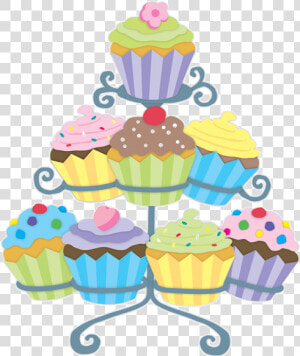 Vector Cupcakes Holder   Transparent Cake Stand Clipart  HD Png Download