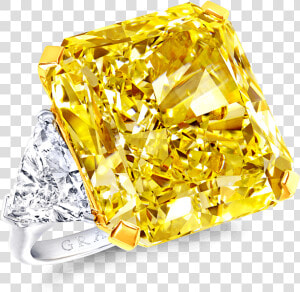 Yellow Radiant Cut Diamond  HD Png Download