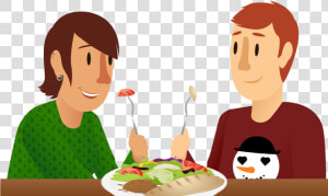Eat Clipart Hungry   Sharing Food Clipart  HD Png Download