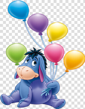 Clipart Balloons Winnie The Pooh   Eeyore With Balloons Png  Transparent Png
