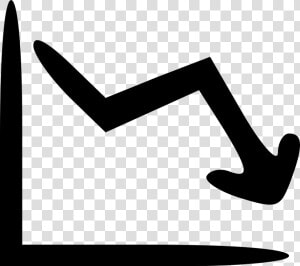 Line Down Png Icon   Graph Going Down Png  Transparent Png