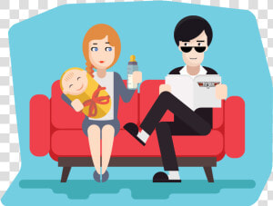 Move Over Tom Cruise  There S Room For Two   Family Flat Design Character  HD Png Download