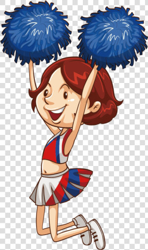Cheerleader Clipart Split   Illustration  HD Png Download