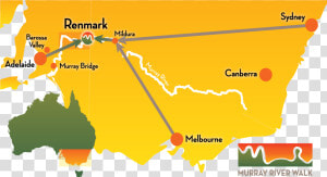 Mrw Getting Here Map   Map Of Australia  HD Png Download