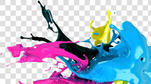 Cmyk Background Png Transparent Background   Printing Splash  Png Download