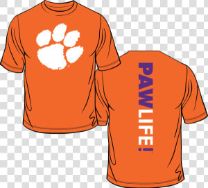 Signature Stripe   Orange   Pawlifestore   Clemson Tiger Paw  HD Png Download