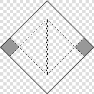 The Support Of K Is Indicated By The Jagged Line   Triangle  HD Png Download