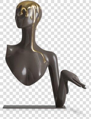 Acc Buste03 Golddrip   Bronze Sculpture  HD Png Download