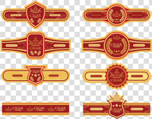 Cigar Label Vector  HD Png Download